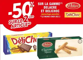 Delacre -50% sur le 2ème article sur la gamme delacre et delichoc
