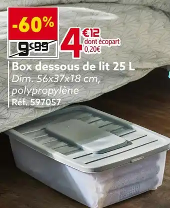 Gifi Box dessous de lit 25 l offre