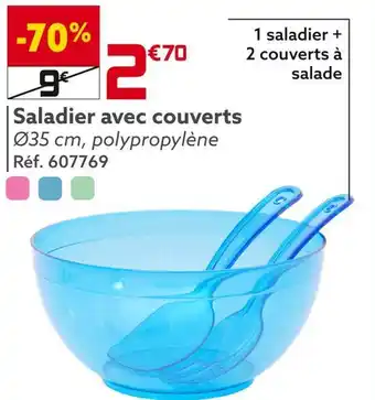 Gifi Saladier avec couverts offre
