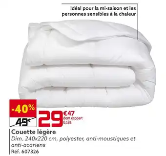 Gifi Couette légère offre