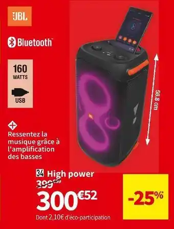Conforama Jbl high power partybox 110 offre