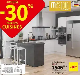Conforama Mystria cuisine twist offre