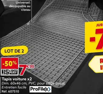 Gifi Profilex tapis voiture x2 offre