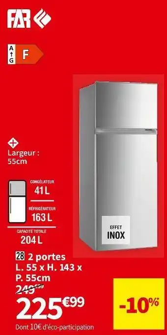 Conforama Far réf. 2 portes dp2021l offre