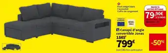 Conforama Canape d'angle convertible jonas offre