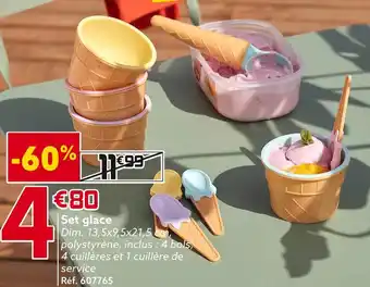 Gifi Set glace offre