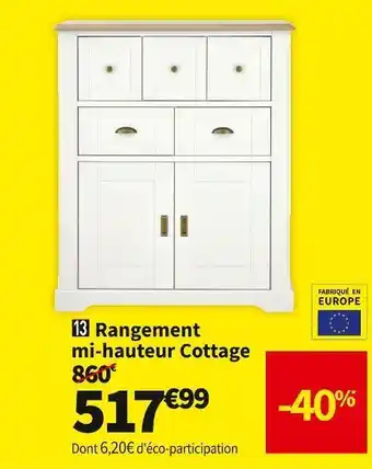 Conforama Rangement mi-hauteur cottage offre