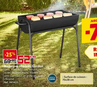 Gifi Barbecue charbon gordon offre