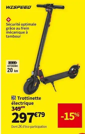 Wispeed trottinette électrique wispeed f820