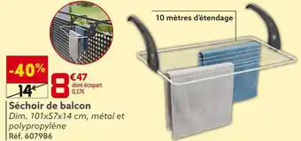 Gifi Séchoir de balcon offre