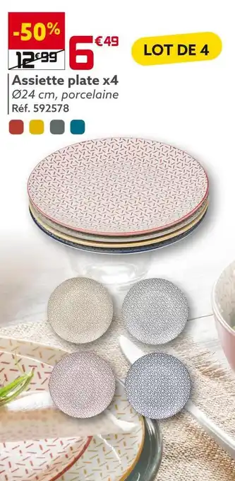 Gifi Assiette plate x4 offre