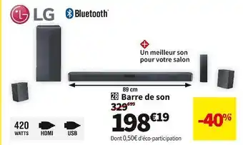 Conforama Lg barre de son sn4r offre