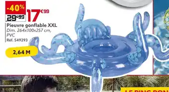 Gifi Pieuvre gonflable xxl offre