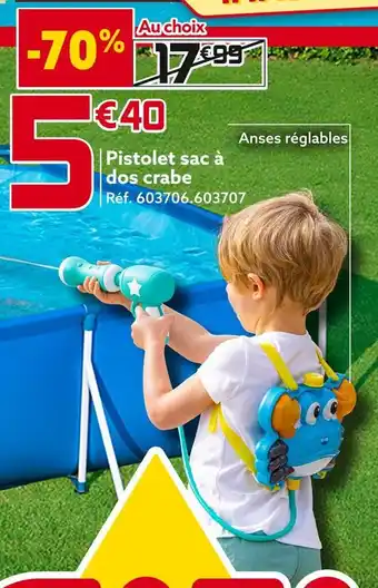 Gifi Pistolet sac à dos crabe offre