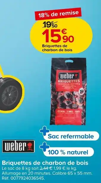 Weber briquettes de charbon de bois