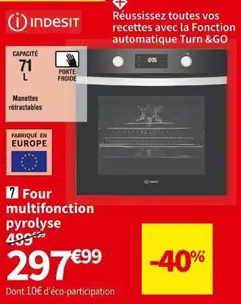 Conforama Indesit four multifonction pyrolyse ifw3844jpbl offre