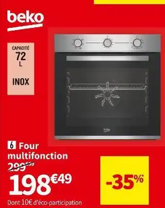 Conforama Beko four multifonction bbie12100x offre
