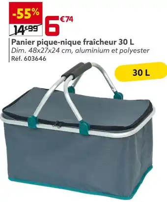 Gifi Panier pique-nique fraîcheur 30 l offre