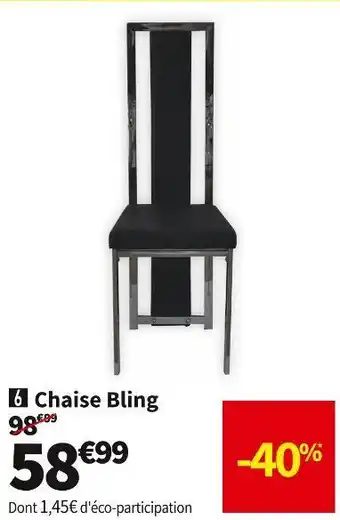 Conforama Chaise bling offre