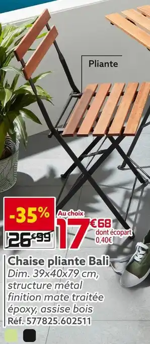 Gifi Chaise pliante bali offre