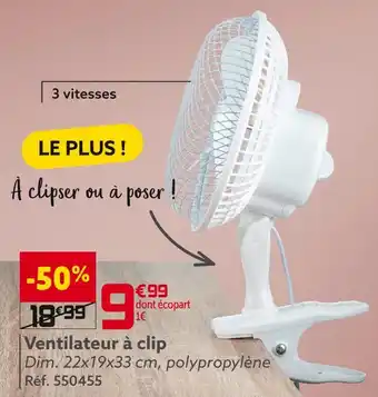 Gifi Ventilateur à clip offre