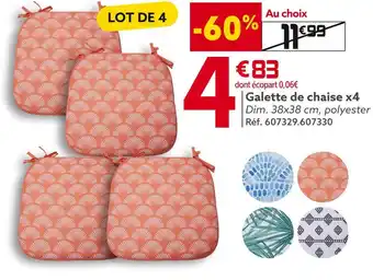 Gifi Galette de chaise x4 offre