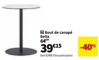 Conforama Bout de canapé bella offre