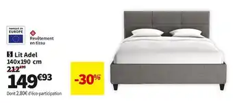 Conforama Lit adulte 140x190 cm adel offre