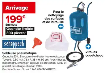 Castorama Scheppach sableuse pneumatique offre