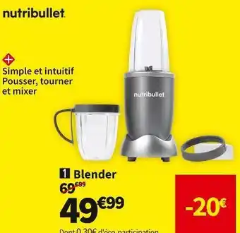 Conforama Nutribullet blender nb606dg offre