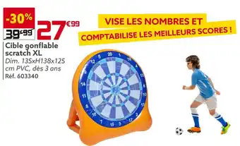 Gifi Cible gonflable scratch xl offre