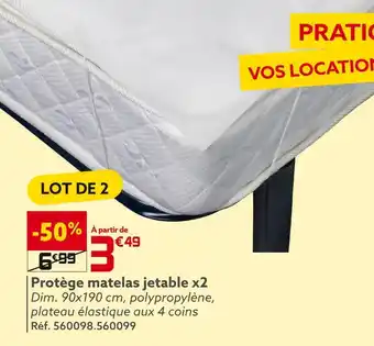 Gifi Protège matelas jetable x2 offre
