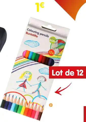b&m Lot de 12 crayons de couleur offre