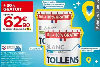 Castorama Tollens peinture** blanche offre