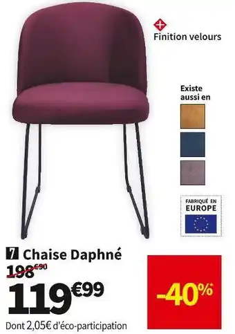 Conforama Chaise daphne offre