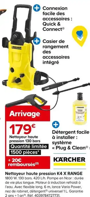 Castorama Karcher nettoyeur haute pression k4 x range offre