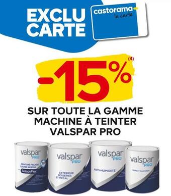 Castorama Valspar pro -15% sur toute la gamme machine à teinter valspar pro offre