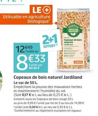 Jardiland Jardiland copeaux de bois naturel offre