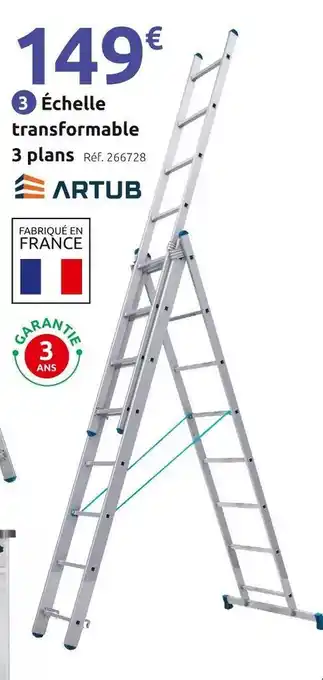 Mr Bricolage Artub échelle transformable 3 plans offre