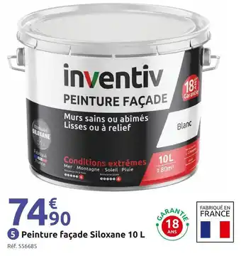 Mr Bricolage Inventiv peinture façade siloxane 10 l offre