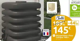 Mr Bricolage Belli récupérateur d’eau cubique 1000 l offre