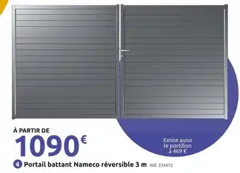 Mr Bricolage Portail battant nameco réversible offre