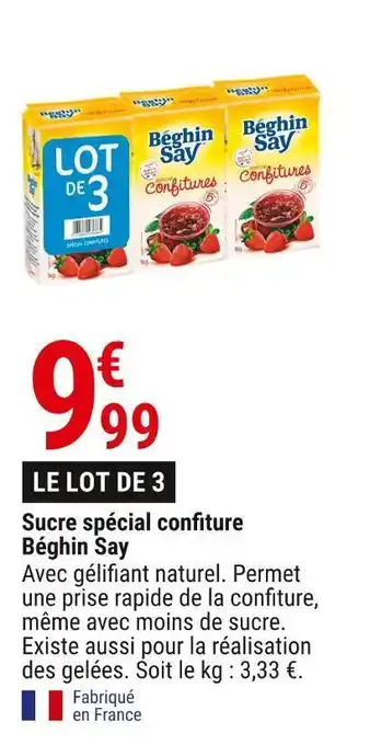 Gamm vert Béghin say sucre spécial confiture offre