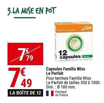 Gamm vert Capsules familia wiss le parfait offre