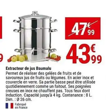 Gamm vert Extracteur de jus baumalu offre