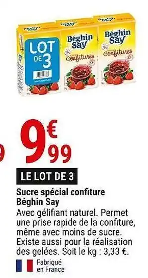 Sucre spécial confiture béghin say
