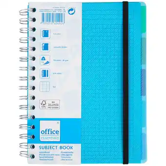 Action Office essentials cahier à spirale a5 avec intercalaires office essentials offre