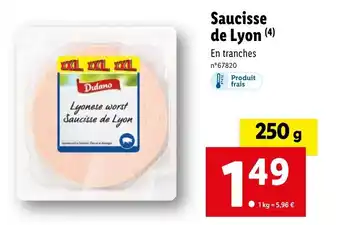 Lidl Saucisse de Lyon (4) offre
