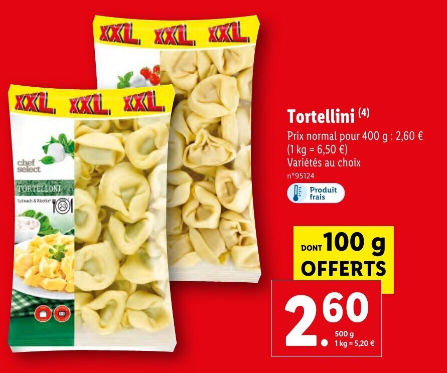 Promo Tortellini (4) chez Lidl