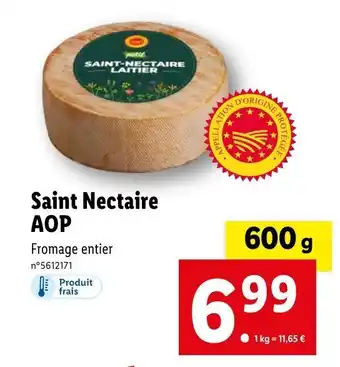 Lidl Saint Nectaire AOP offre